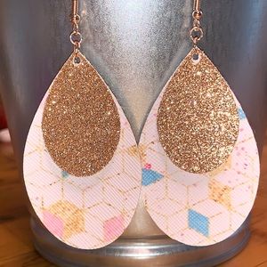 Faux Leather Drop Earrings